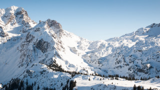 Snowy mountain range blue sky 18 - cedric seaut free wallpaper for desktop