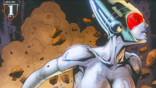 Futuristic woman suit helmet sword - a rock wall free wallpaper for desktop