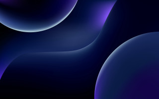 Blue curve black white circle - a white circle free wallpaper