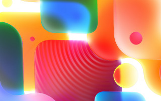 Colorful abstract bubbles circles flat - the middle of the image free wallpaper
