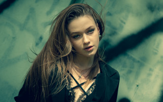 Elina karimova portrait blonde long - a black jacket free wallpaper for desktop