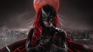 Woman red cape gun city - a red cape holding free wallpaper for desktop