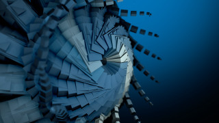 Large clock blue black white - cinema 4 d free wallpaper
