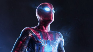 Spider man glowing light dark - his face and chest free wallpaper