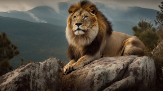 Lion rock mountains cloudy sky - a cloudy sky behind free wallpaper