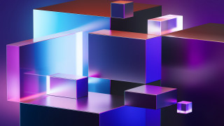Purple blue abstract cubes squares - cinema 4 d free wallpaper