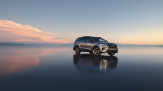 Car reflective water sunset pink - reflective free wallpaper