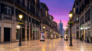 City street purple sky magic - a city street free wallpaper for desktop