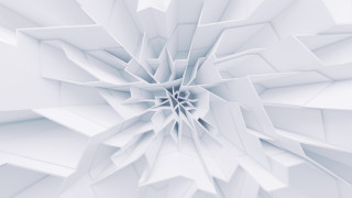 White abstract flower generative ambient - ambient occlusion free wallpaper for desktop