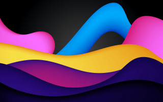 Colorful abstract wavy black white - wavy free wallpaper