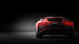 Red sports car dark room 53 - a white light free wallpaper