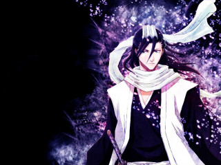 Man long hair scarf dark - shin hanga free wallpaper