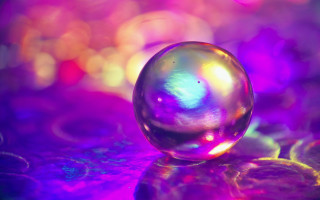 Holographic glass ball purple fire - david lachapelle free wallpaper