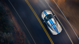 Car blue stripe hood up 3 - a blue stripe free wallpaper for desktop