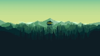 Tall tower forest mountains yellow - a tall tower free wallpaper