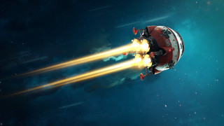 Space ship rockets ocean stars - a space ship free wallpaper for desktop