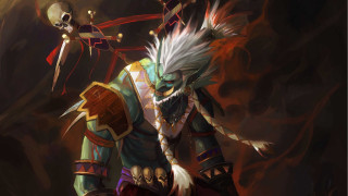 Fantasy skull armor sword beard - his head and a sword free wallpaper