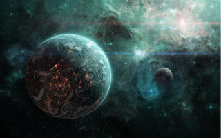 Space planet star cluster aurora - chris cold free wallpaper for desktop