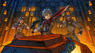 Group people sword box cartoon - a cartoon of a group free wallpaper