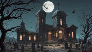 Creepy graveyard fullmoon bats gothic - bloodborne free wallpaper