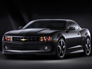 Black chevrolet camaro spotlight backlight - a spotlight behind free wallpaper