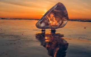 Broken glass beach sunset ecological - broken free wallpaper