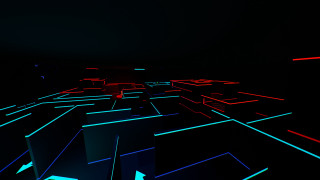 Black room neon squares clock - the wall and a clock free wallpaper for desktop
