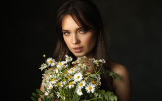 Eszter mattioni daisy bouquet serious - romanticism free wallpaper
