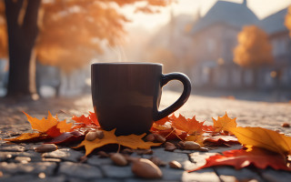 Coffee leaf ground autumn battle - ground next free wallpaper