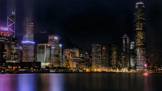 Tokyo night cityscape ferris wheel - cinematic matte painting free wallpaper for desktop