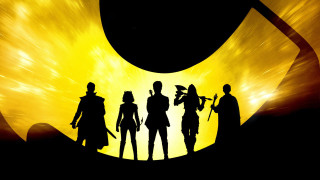 Yellow background group concept art - free seasons wallpaper
