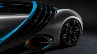 Futuristic car blue stripe black - a blue stripe free wallpaper for desktop
