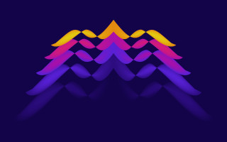 Colorful abstract reflection mountain generative - a colorful abstract design free wallpaper