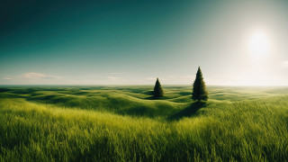 Field trees sun blue sky - chris labrooy free wallpaper for desktop