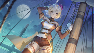 Sailor boat ocean moon astral - a woman in a sailor outfit free wallpaper