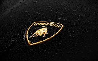 Lamb logo water droplets gold - luxury free wallpaper