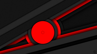Red circle black wall red - a red light in the middle of it free wallpaper