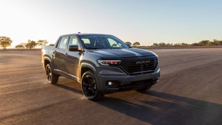 Silver truck road forest grass - a silver truck free wallpaper