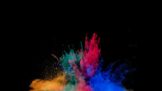 Colorful explosion night sky 3d - free new year wallpaper