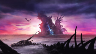 Giant structure desert dragon fantasy - anato finnstark free wallpaper for desktop
