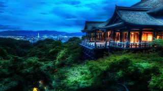 Cityscape night cloudy japan architecture - japan eishōsai chōki free wallpaper