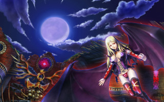 Woman costume clock tower dragon - fantasy artwork free wallpaper