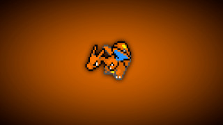 Pixel art dog blue collar - pokemon free wallpaper