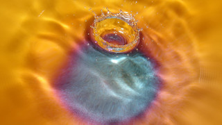 Yellow blue water center autumn - anish kapoor free wallpaper for desktop