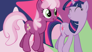 Pinkie purpleie ponies standing pink - context art free wallpaper