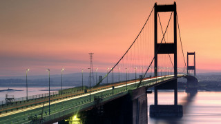 Dusk bridge city lights water - andrew geddes free wallpaper