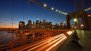 City skyline bridge night lights 7 - free light wallpaper for desktop