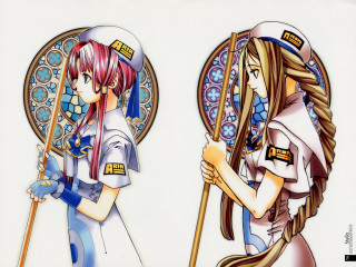 Anime characters space art long - a staff free wallpaper