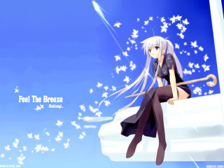 Starry ledge girl umbrella blue - a umbrella free wallpaper