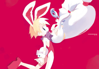 Rabbit ears magnifying glass blonde - a magnifying glass free wallpaper